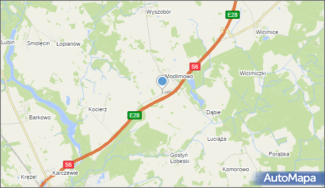 mapa Kolonia Modlimowo, Kolonia Modlimowo na mapie Targeo